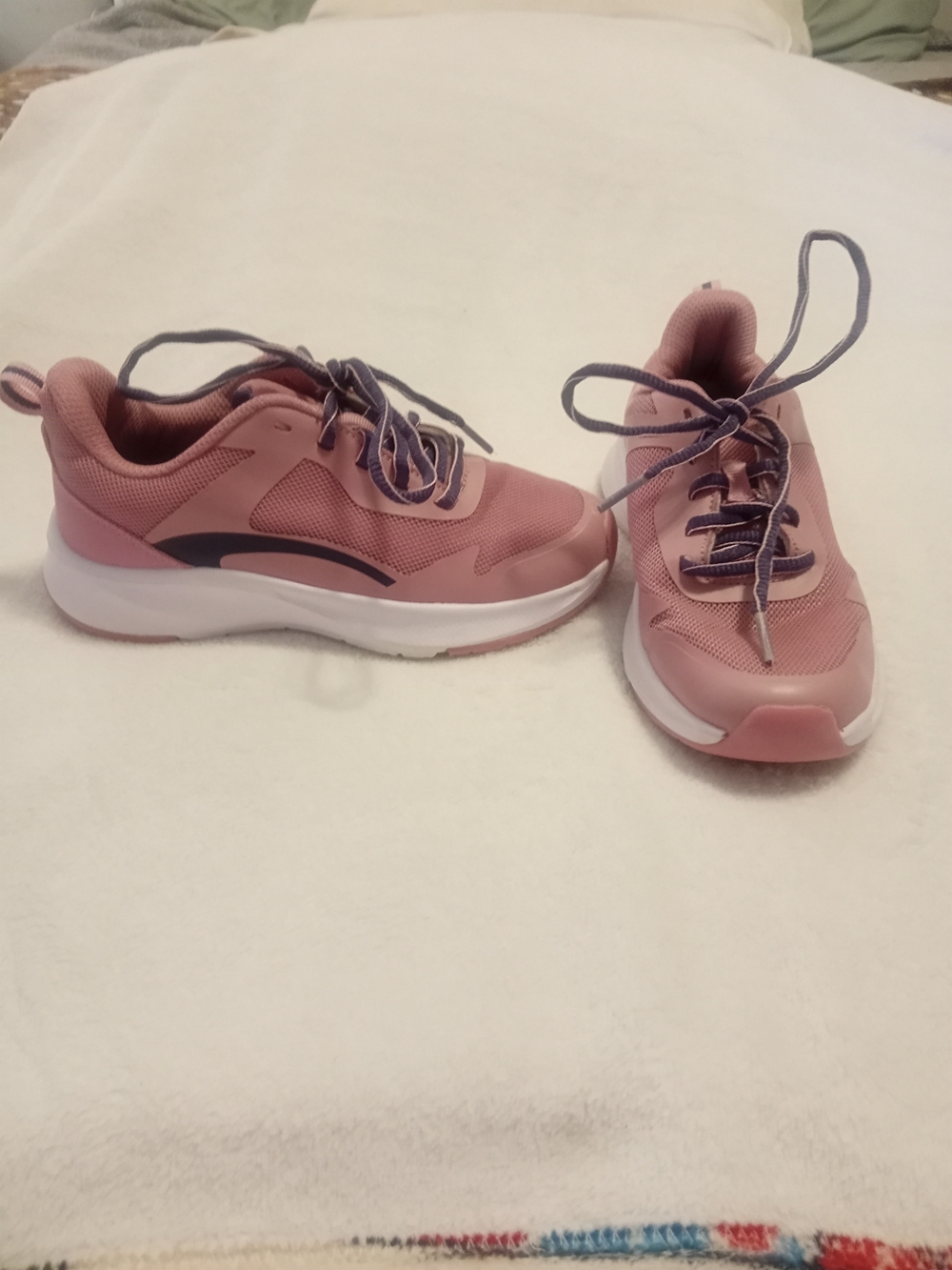 Athletic Works Pink Lace-Up Kids Sneakers
